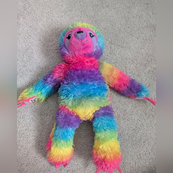 Build A Bear Rainbow Sloth Plush Soft Toy Stuffed Animal Multi-Color Tie-Dye - Picture 2 of 10